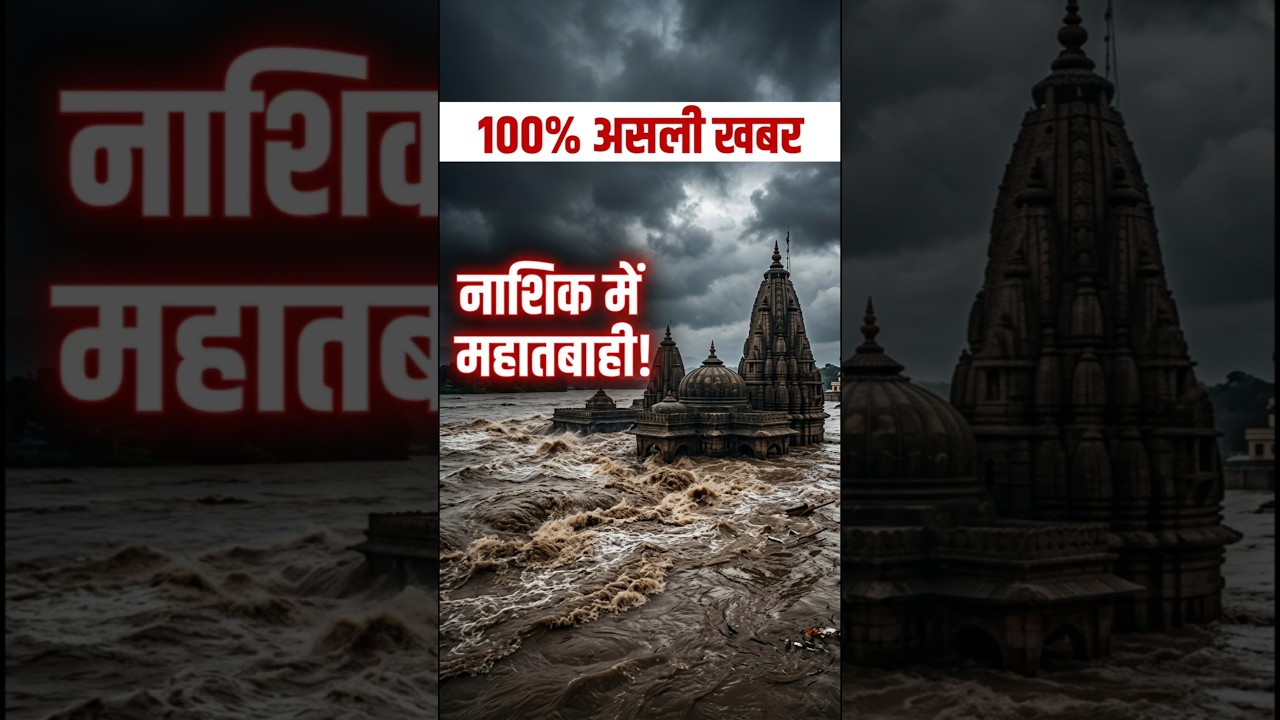 नाशिक रामकुंड में डूबे मंदिर! 🌊🚨 #shorts #nashik #viral
