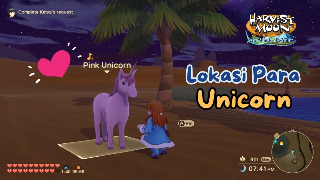 Lokasi (Tunggangan RAHASIA) Unicorn Di Harvest Moon The Wind of Anthos #harvestmoonthewindsofanthos