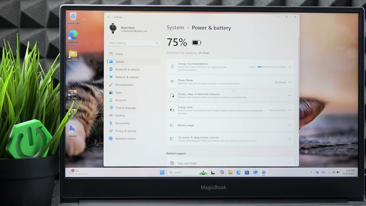 How to Turn On Energy Saving For Power Efficiency on Honor MagicBook 14