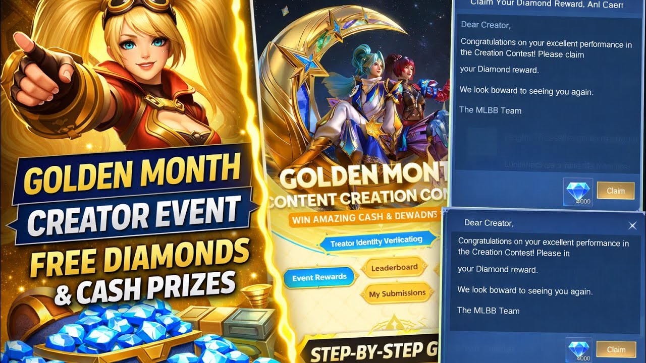 HOW TO WIN FREE DIAMONDS IN MLBB GOLDEN MONTH WEB EVENT (Full Guide)