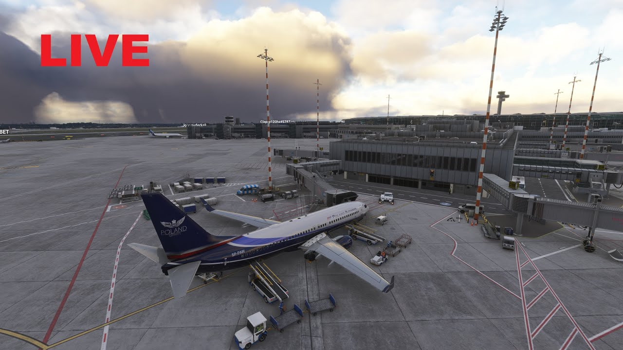 BeyondATC  B737 4K LIVE / EDDL Duesseldorf - LIRA Roma