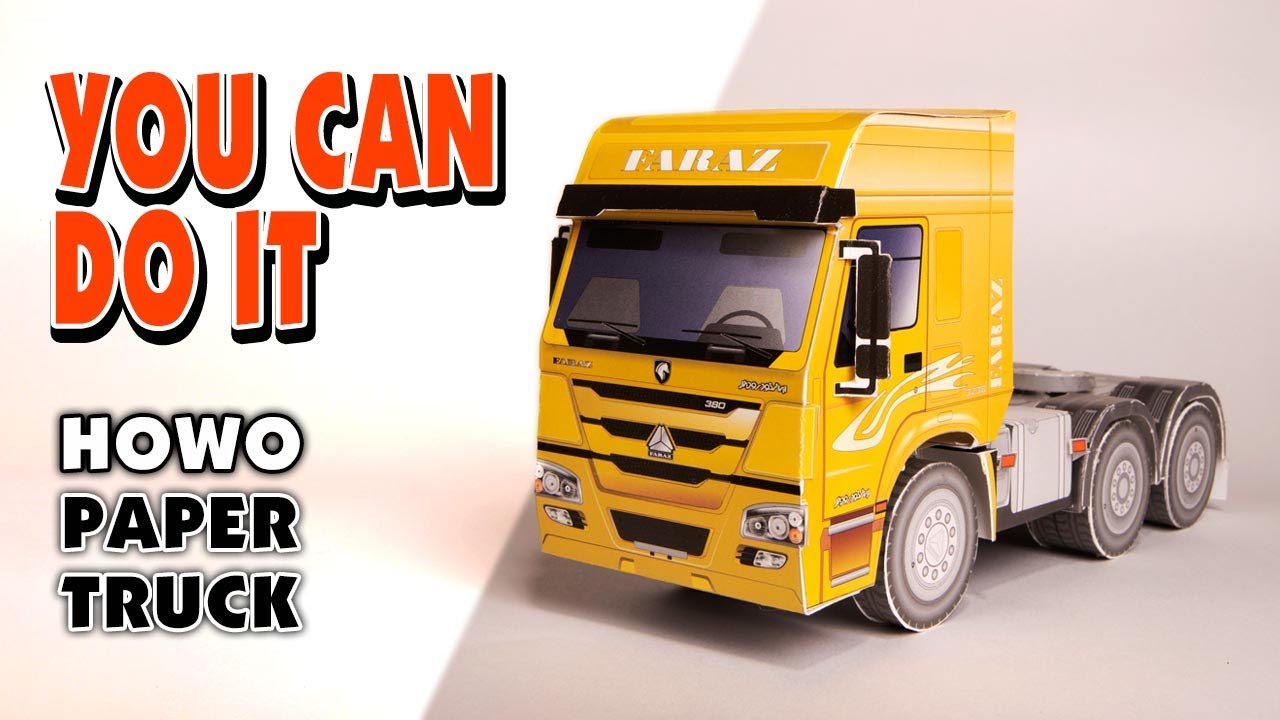 How to make a HOWO truck 3D paper model? | Surprisingly Easy to Build!