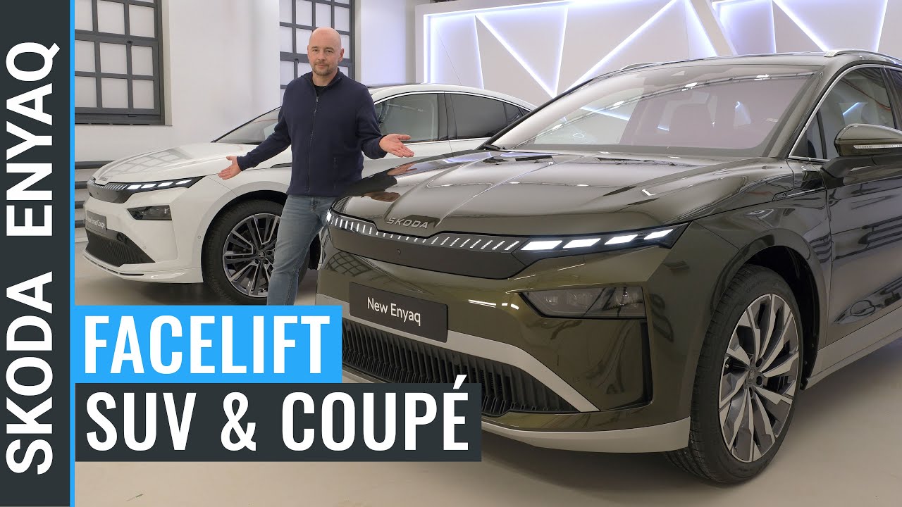New Skoda ENYAQ Facelift (2025) SUV & Coupé - modern solid design, changes, equipment