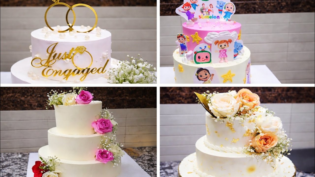 Top 4 Beautiful Cake Designs | Engagement, Kids & Wedding Special Cakes 🎂
