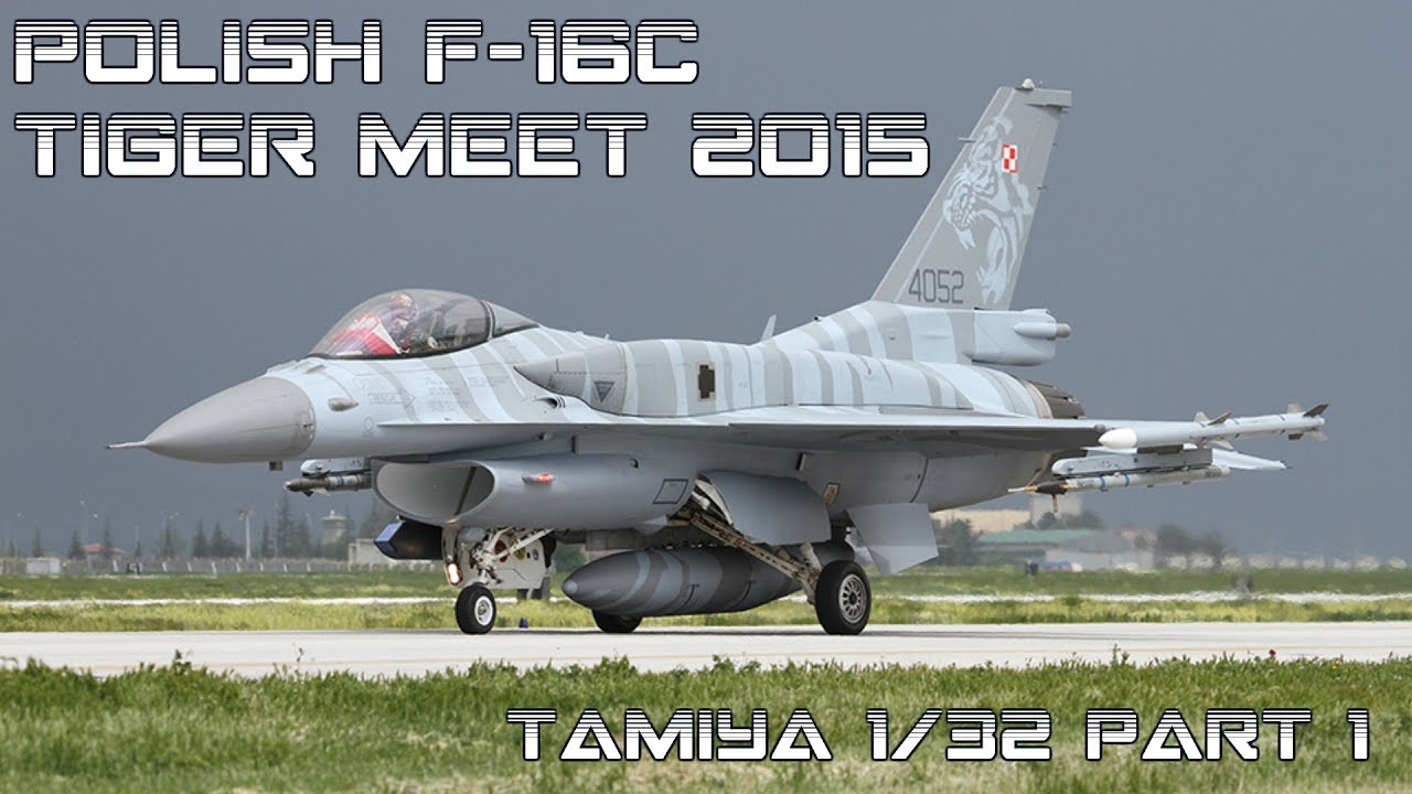 Step by Step Tamiya 1/32 F-16 Polish Tiger Meet part 1 (cockit & intake)