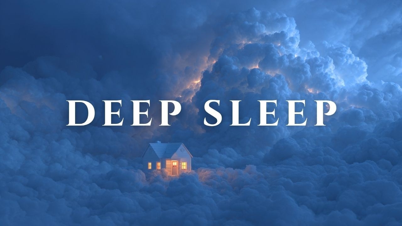 DEEP SLEEP in 5 Minutes | Calm Floating in the Clouds (Dimmed Screen)