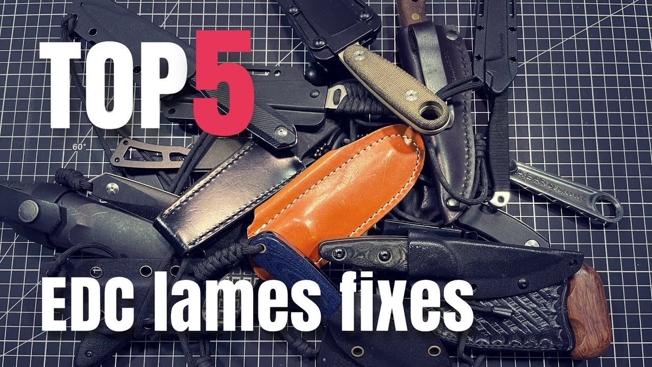 Mon TOP 5 de mes lames fixes EDC ... pourquoi se limiter aux pliants, tentez un fixe !!!