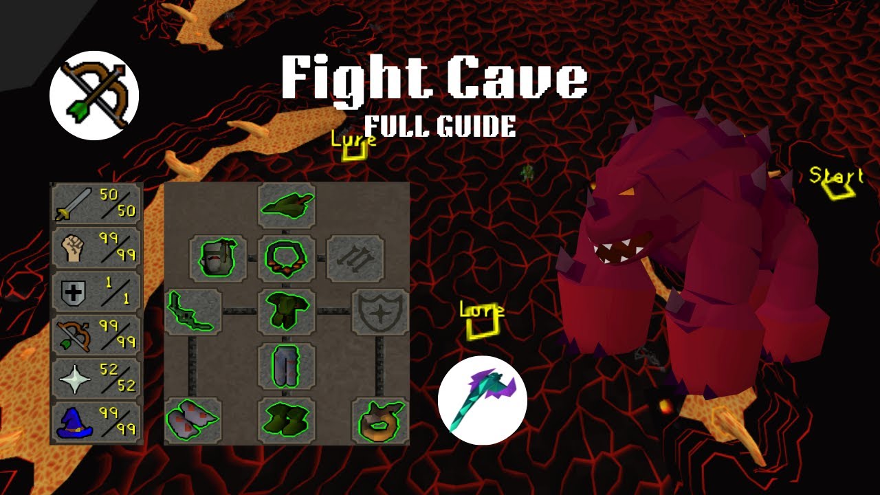 50 Attack Pure - Fight Caves Boss Full Gameplay [OSRS]