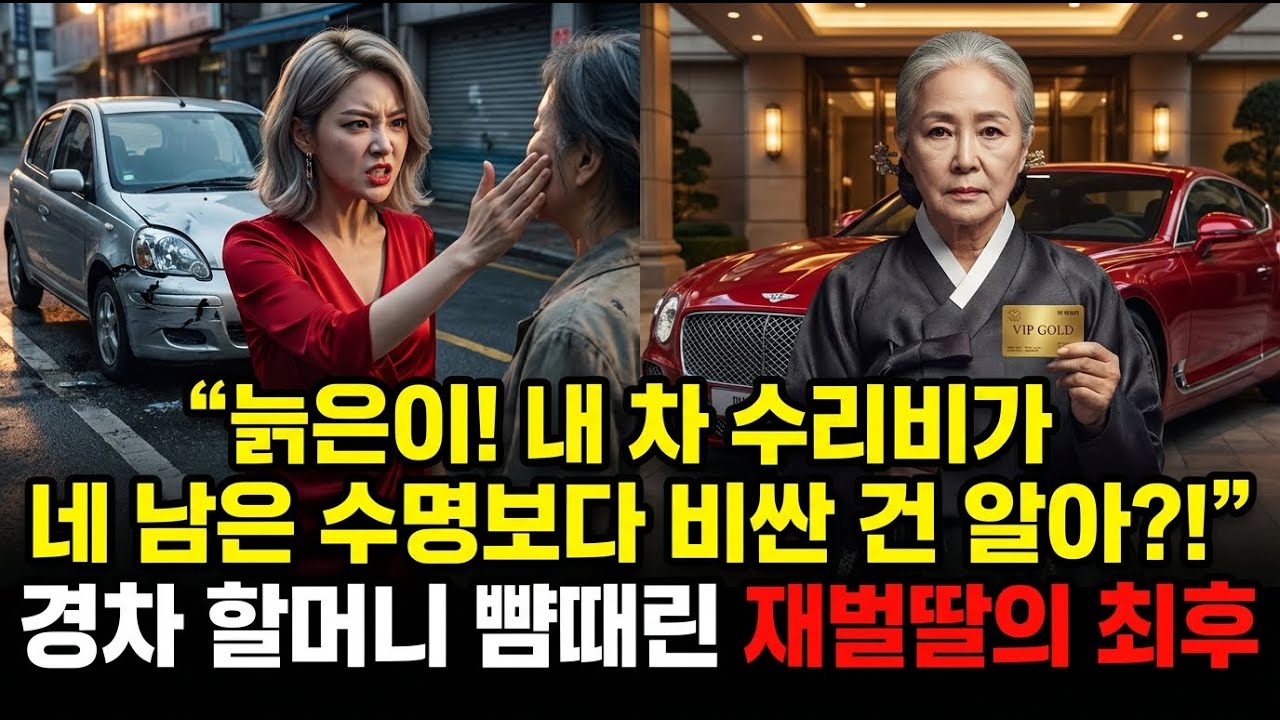 경차 모는 할머니를 길가로 몰아넣고 뺨 때린 재벌 딸, 다음날 집안 전체를 무너뜨린 노인의 진짜 정체