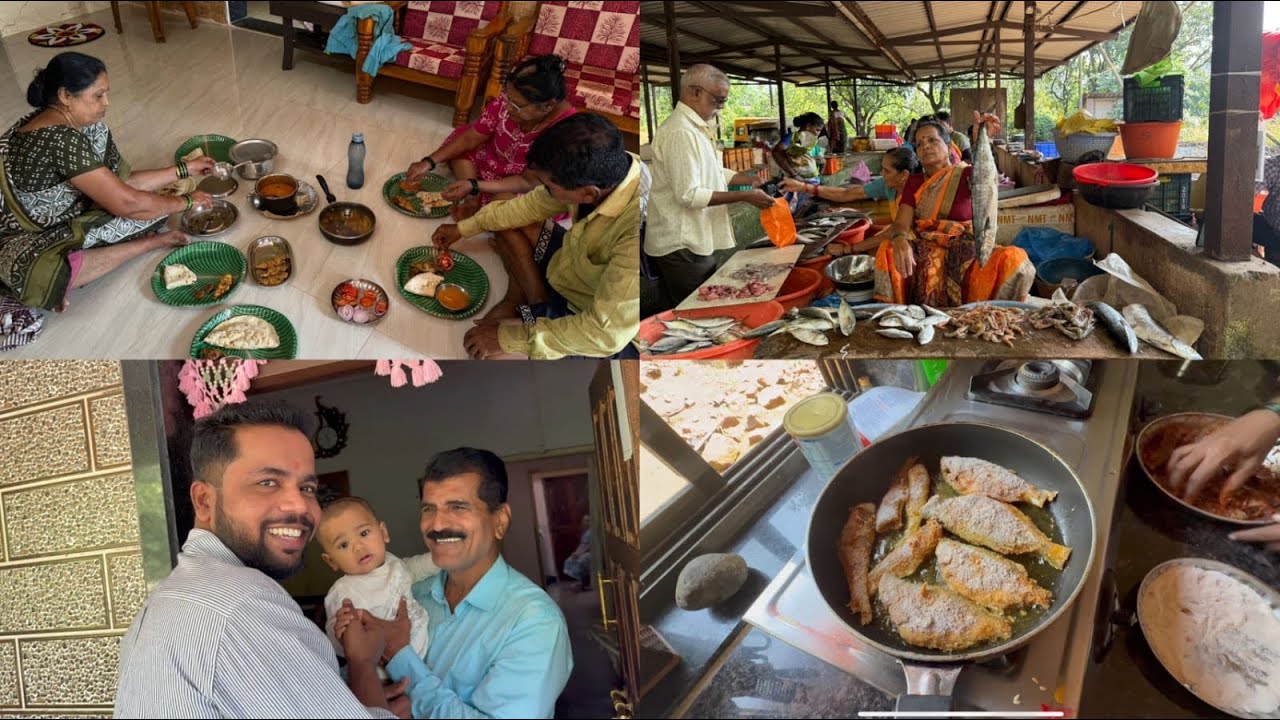 मामी आणि वहिनीने बनवले मासे 😍नाग्या झाला भावुक राजवीर ला बघून 😅😅Kokan fish recipe ❤️