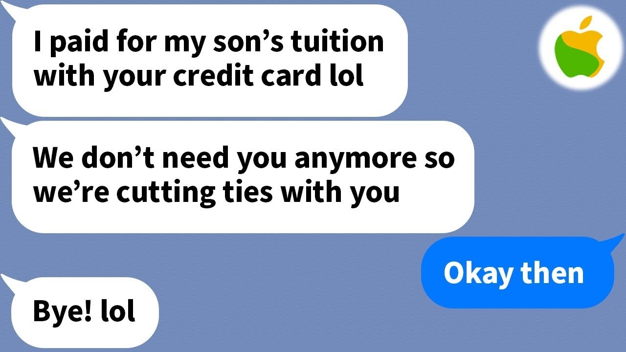【Apple】 My daughter-in-law tried to make me pay for her son's tuition...