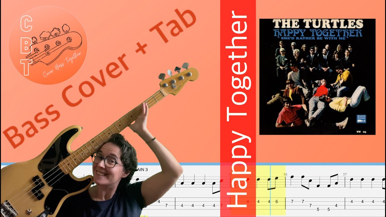 The Turtles - Happy Together (Bass Cover) (Tab and Score)
