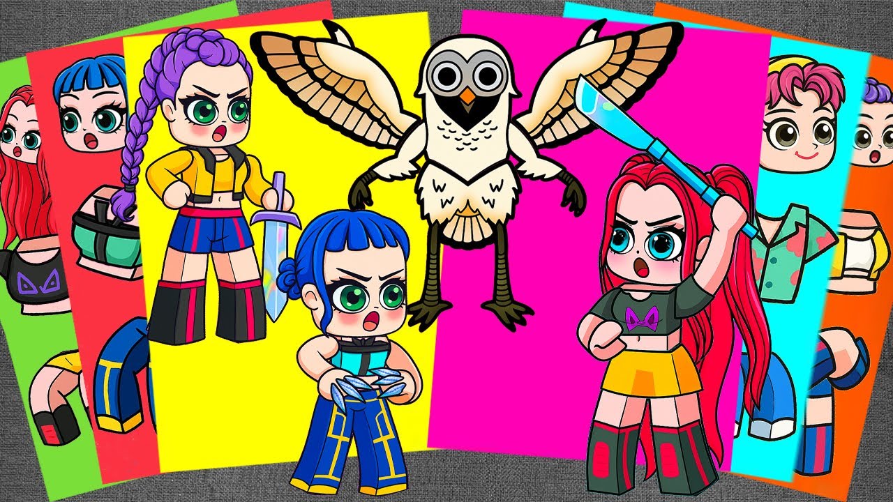[✨Paper DIY✨] ROBLOX x KPOP DEMON HUNTERS – Rumi & Mira 99 Nights Adventure in the Forest! Stickers