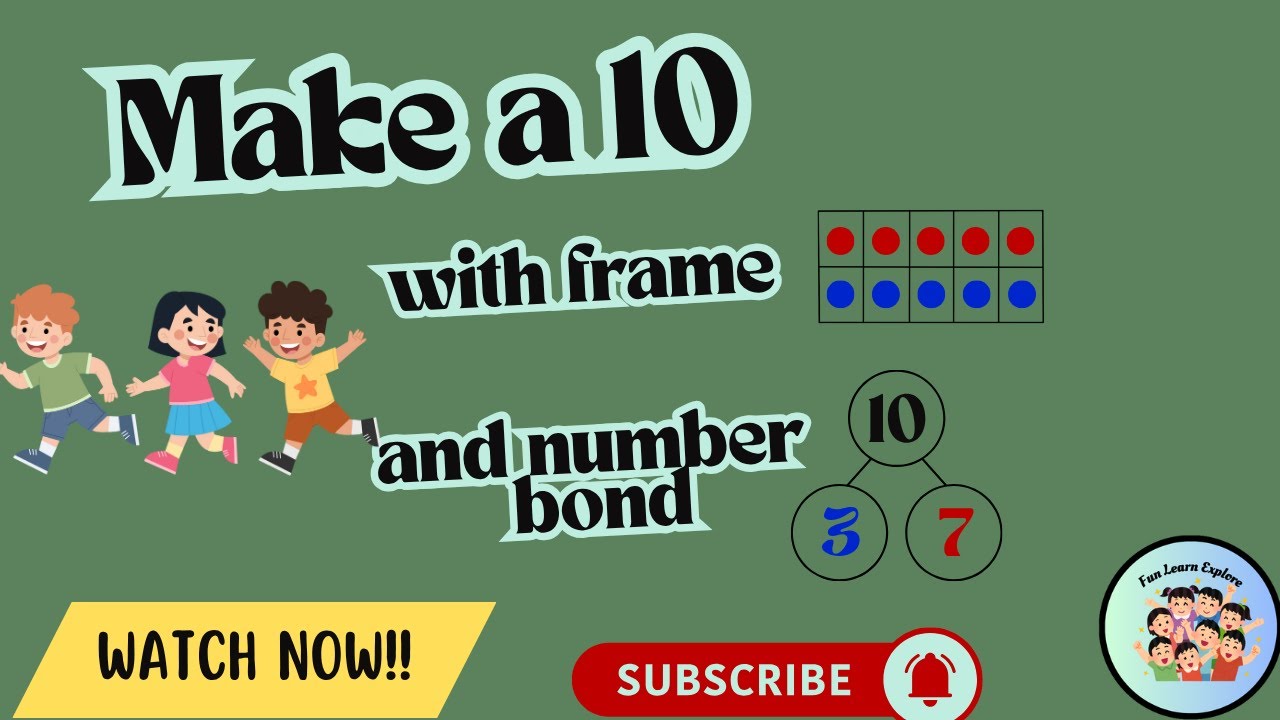 What numbers make 10 | Make 10 with Frame and Number Bond |kindergarten  | Fun Learn Explore #make10
