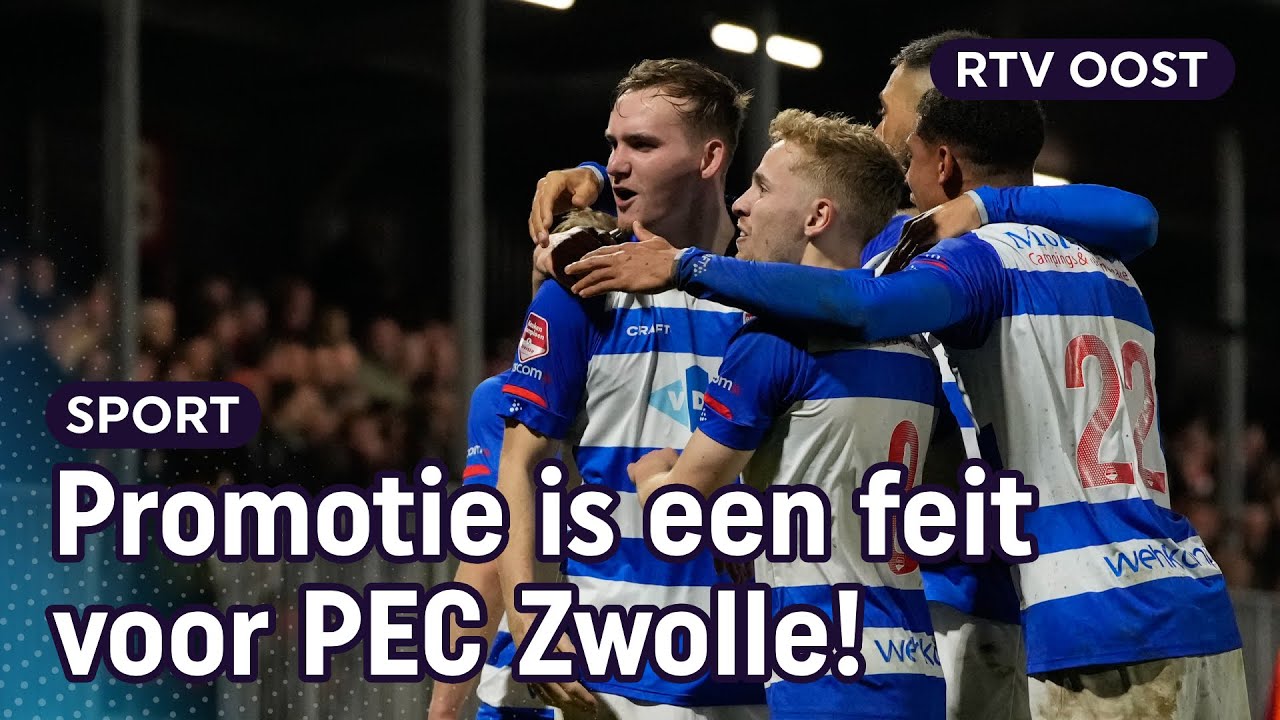 Kijk terug: het promotiefeest van PEC Zwolle barst los