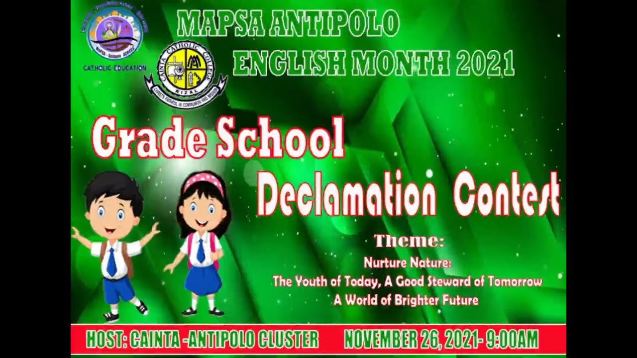 MAPSA SCHOOL GRADE SCHOOL DECLAMATION CONTEST 2021