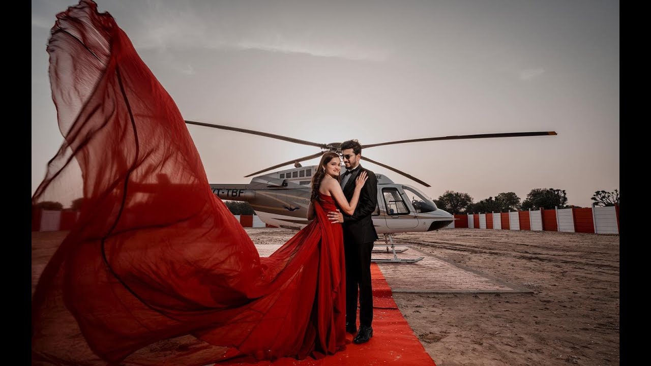 Helicopter Pre - Wedding Shoot in Jaipur by Aone Helicopters