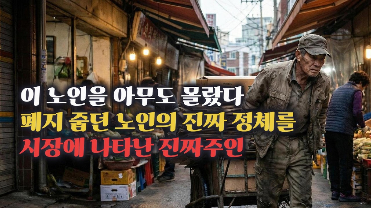 폐지 줍던 노인의 진짜 정체