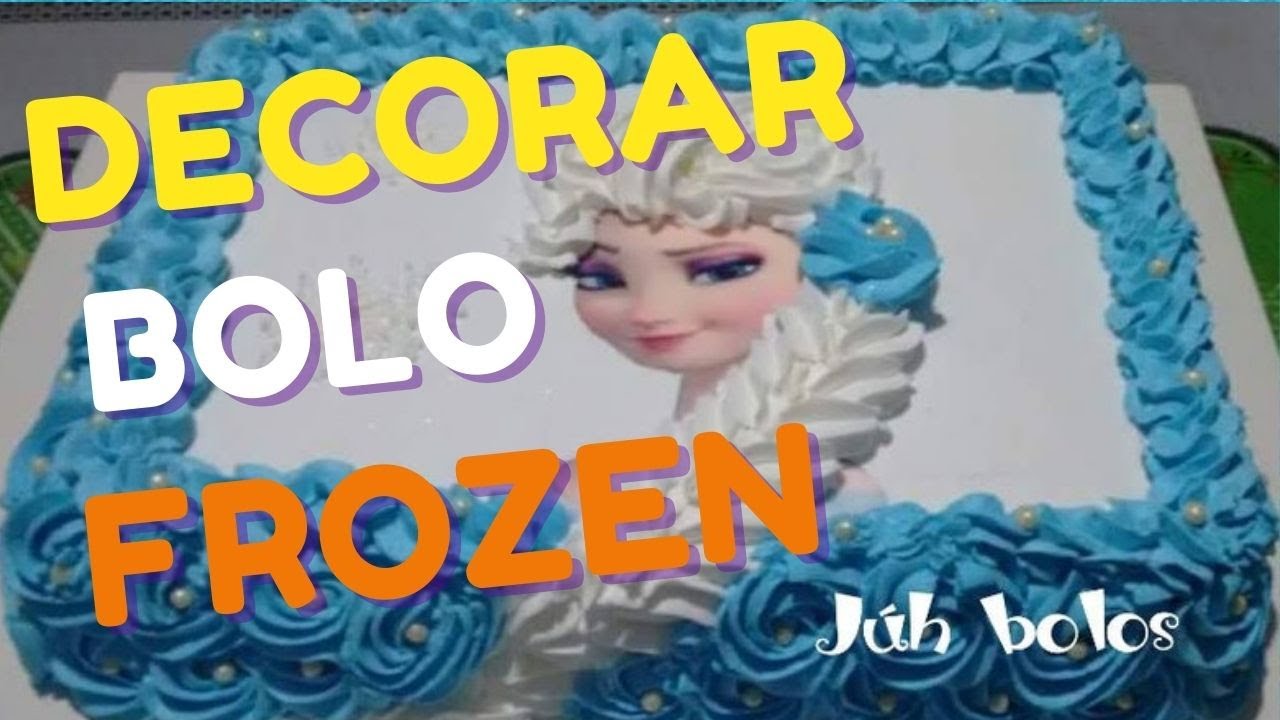 Como decorar bolo Elsa Frozen (trança  em Chantilly)