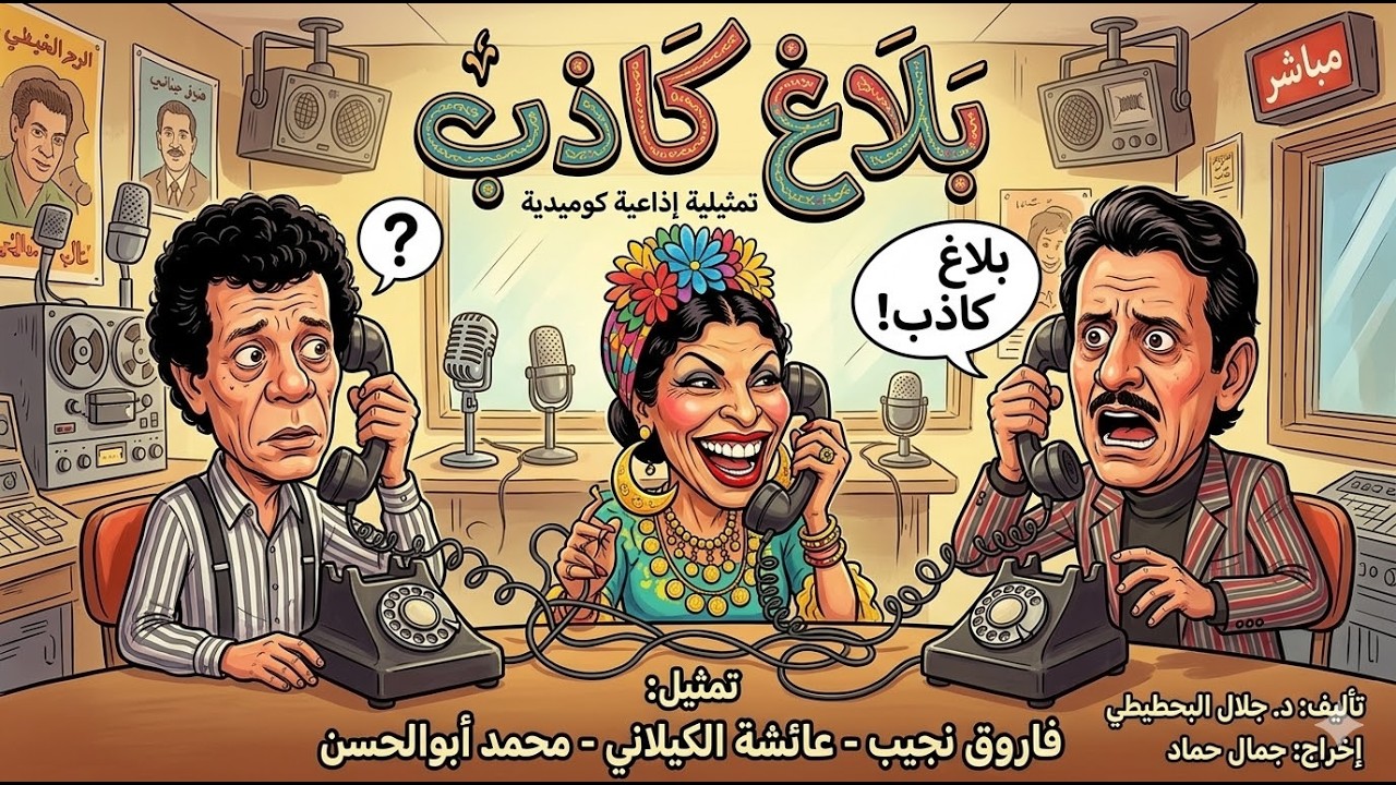 التمثيلية الإذاعية الفكاهية : بلاغ كاذب | فاروق نجيب + محمد أبوالحسن