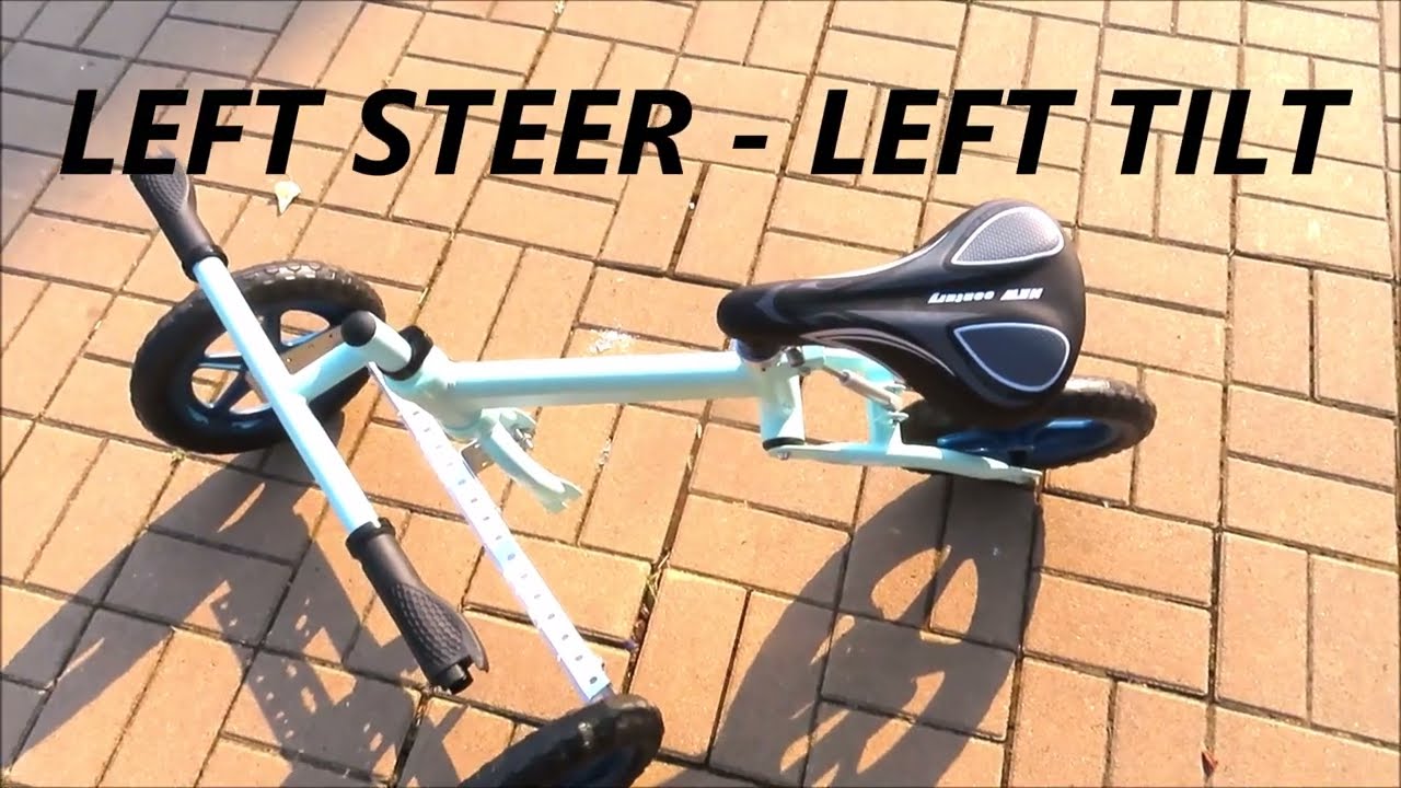 WORLD PATENT NOVELTY Single hinge selfbalanced trike by handlebar joint suspended by shock absorber