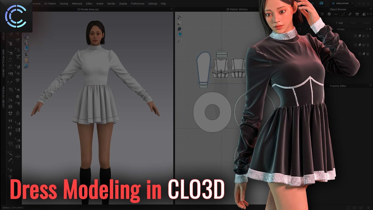 How to Model Girls' Dress in CLO 3D