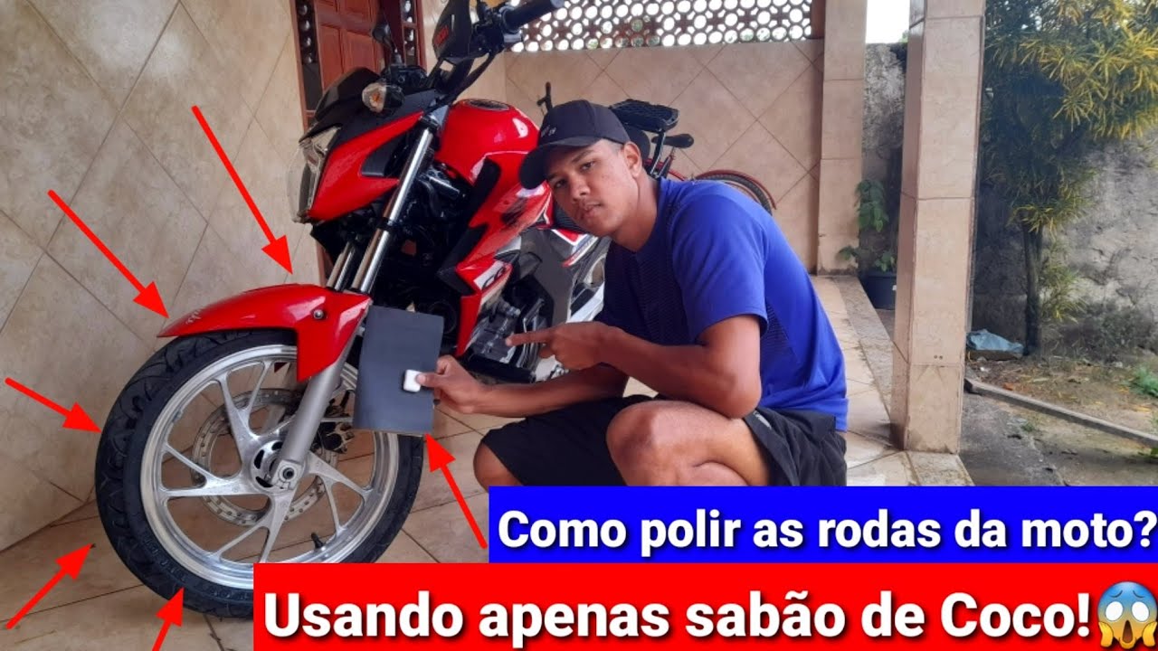Como polir as rodas da moto, usando apenas sabão de Coco?