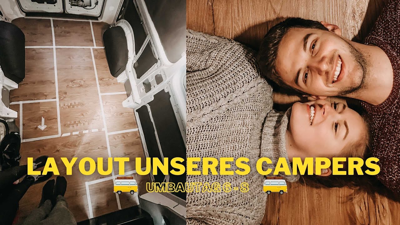 FUßBODEN VERLEGEN & UNSER LAYOUT | 🚌  DIY Campervan Selbstausbau #04