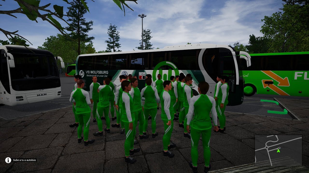 VfL Wolfsburgo visita al Hertha BSC en Berlin | Football Team Bus DLC | Fernbus Simulator