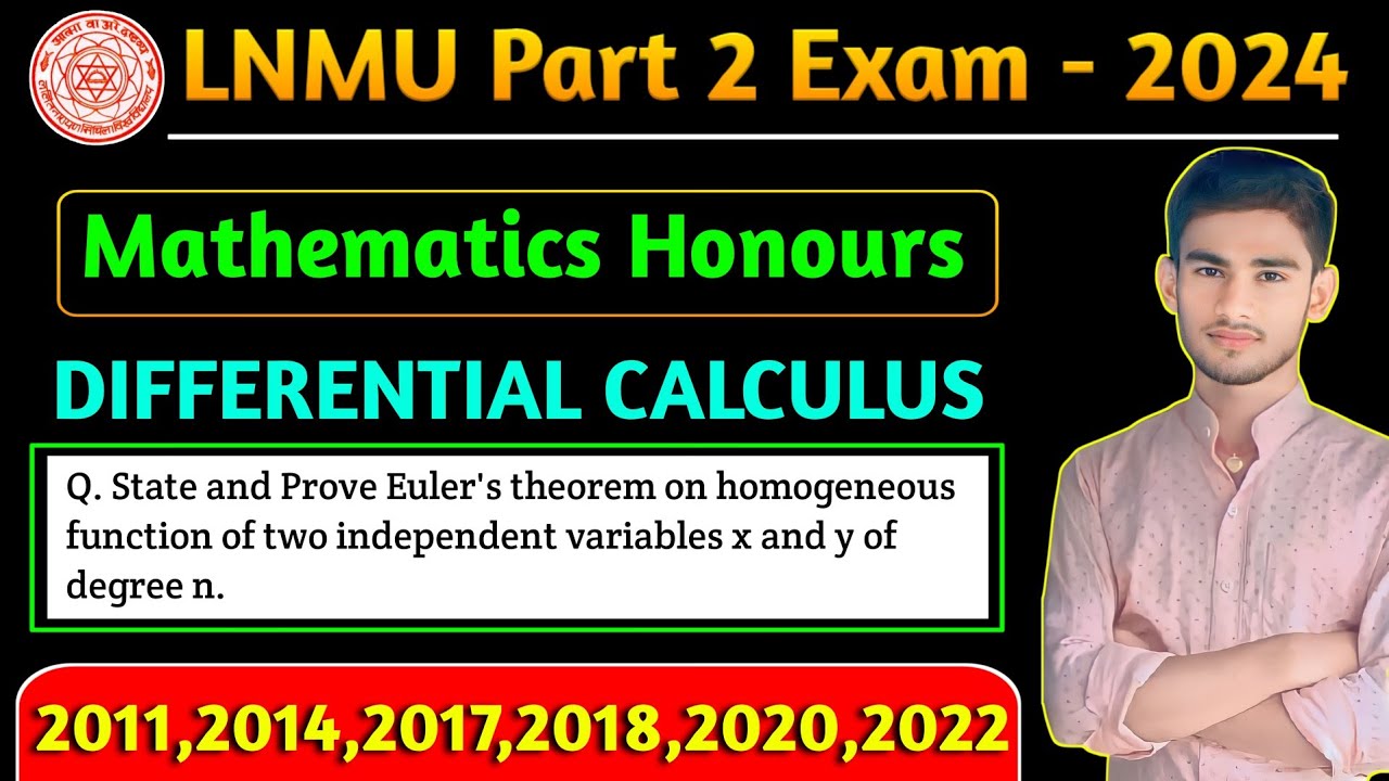 State and Prove Euler's theorem on homogeneous functions of two independent variables.