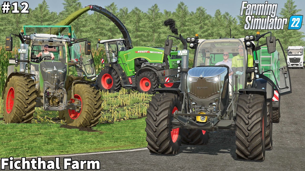 Silage Harvesting With Fendt 700 & 600 Gen7, Selling Milk & Feeding Cows│Fichthal│FS 22│Timelapse#12