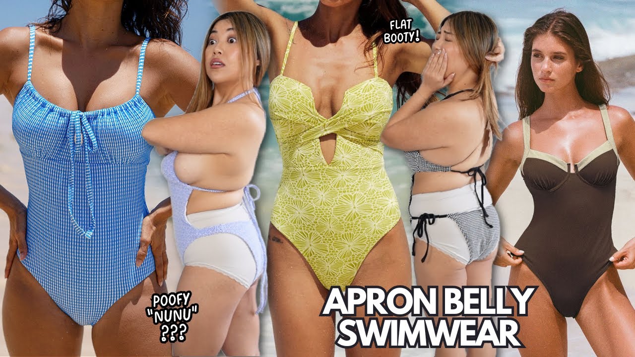 Trying Swimwear For Apple Body Shaped Girls!! (inverted butt, big chesticles)