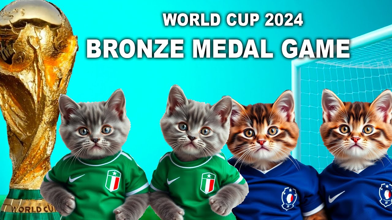 МИЛЫЕ КОТЯТА ИГРАЮТ В ФУТБОЛ! ИГРА ЗА БРОНЗОВУЮ МЕДАЛЬ КУБКА МИРА!
