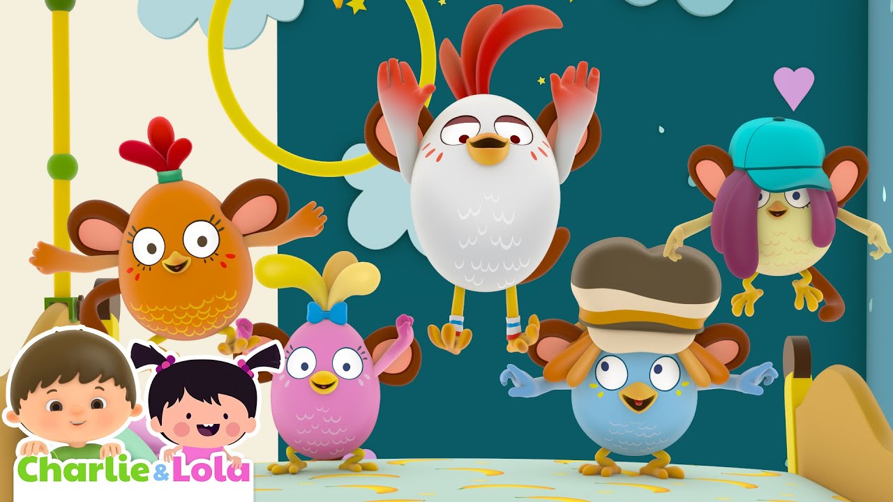 🐒 Five Little Monkeys ​🐒​ Jump and Dance |Nursery Rhymes & Kids Songs 🎵  @Charlie-Lola