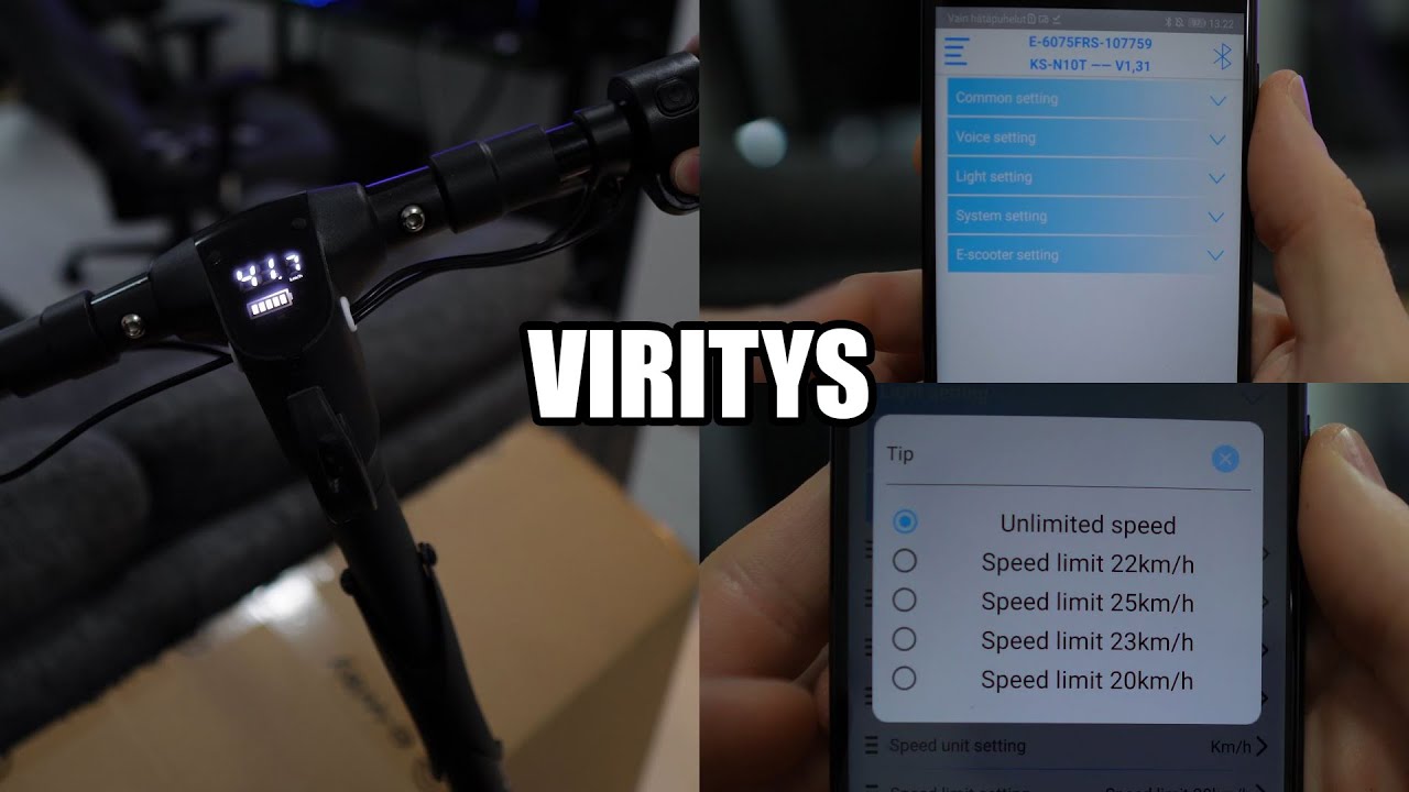 Viritetty sähköpotkulauta
