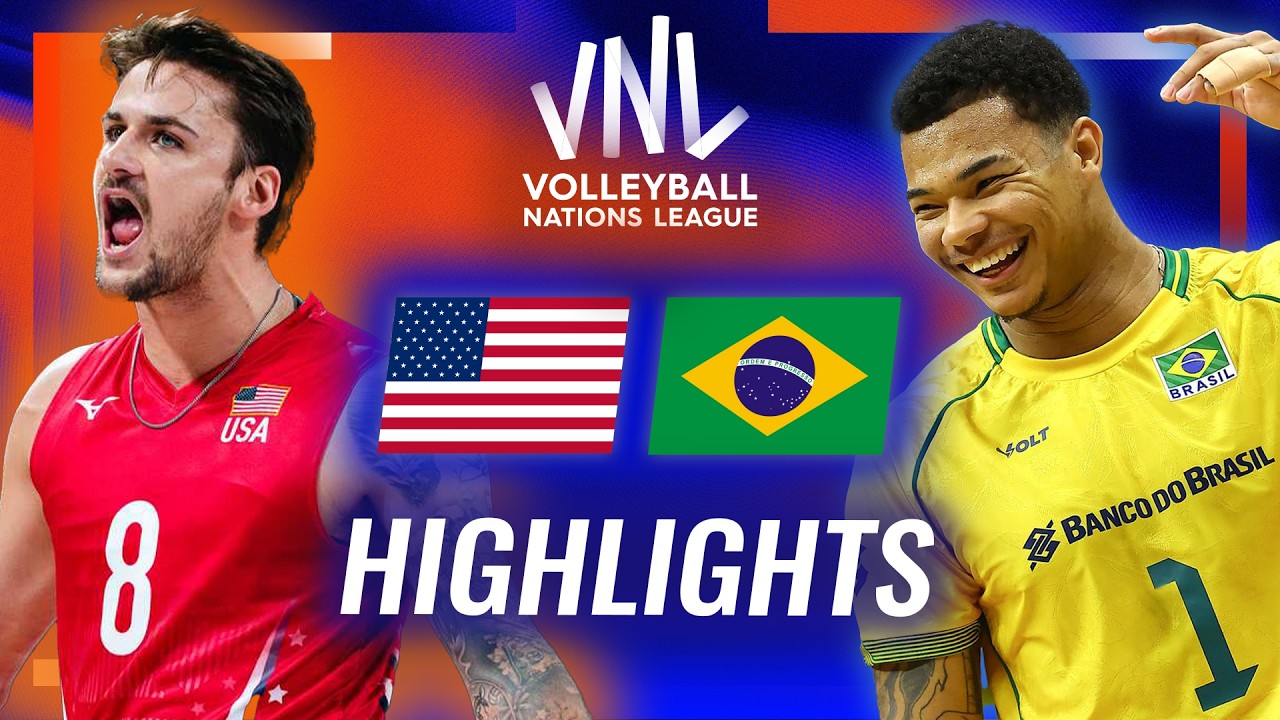 USA 🇺🇸 vs. Brazil 🇧🇷 - Highlights | Week 3 | Men's VNL 2026