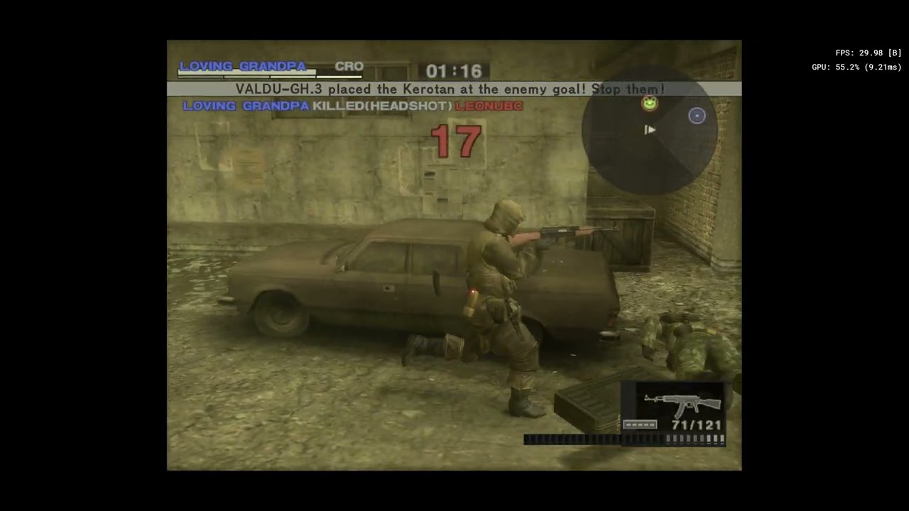 A loving Grandpa plays MGO1