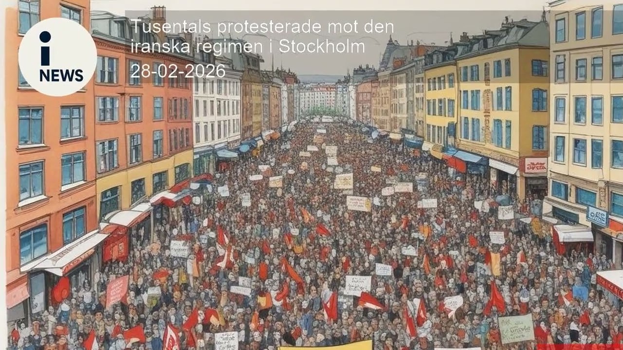 Tusentals protesterade mot den iranska regimen i Stockholm