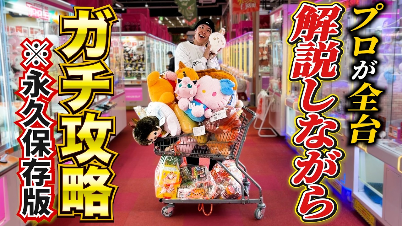【徹底解説】ゲーセンのぬいぐるみ全台本気で立ち回ったら景品全部取ることが出来るのか?!本気で挑戦してみた結果www【クレーンゲーム・UFOキャッチャー】