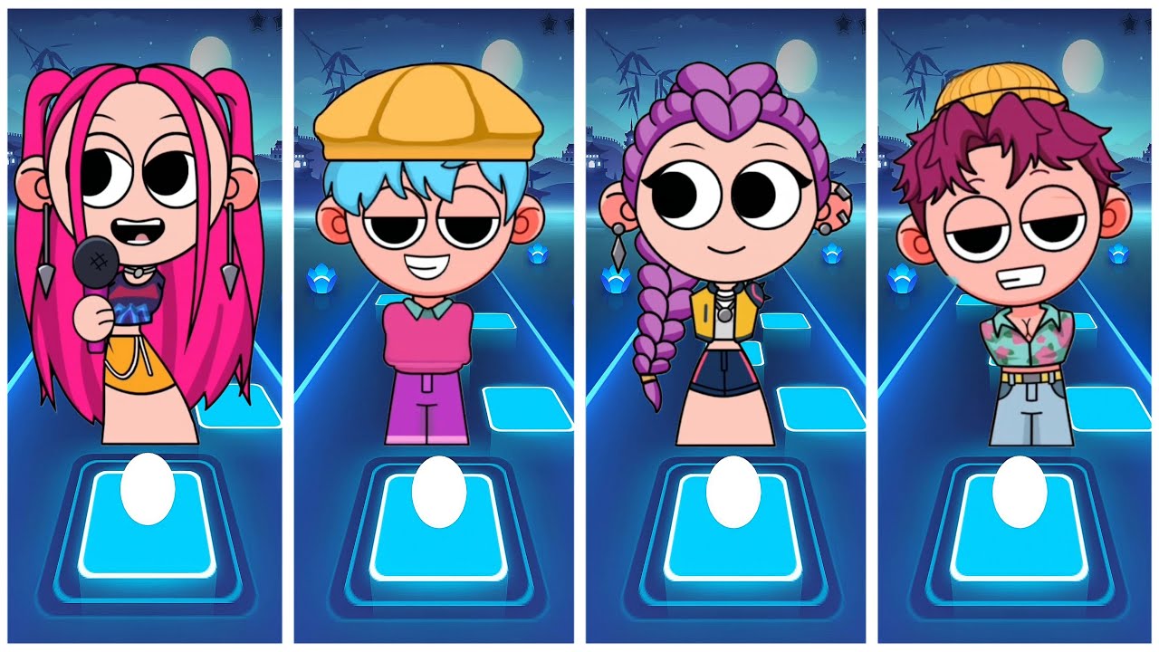 Kpop Demon Hunters 🆚 SAJA Boys 🎮 Tiles Hop EDM RUSH