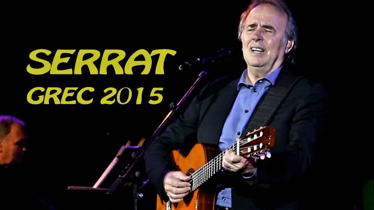 Joan Manuel Serrat , Me ´n vaig a peu (traducida) Teatre Grec de  Barcelona 2015