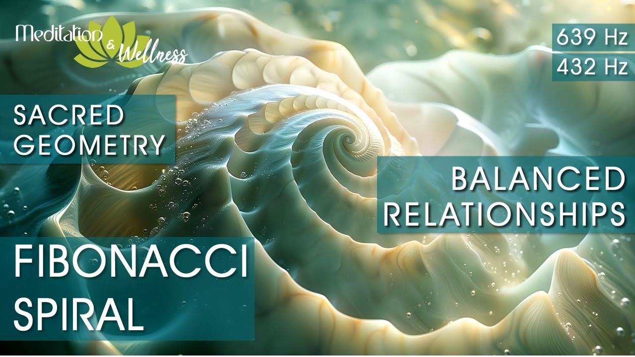 Balanced Relationships | Heart Harmony | Sacred Geometry | Fibonacci Spiral 639 Hz