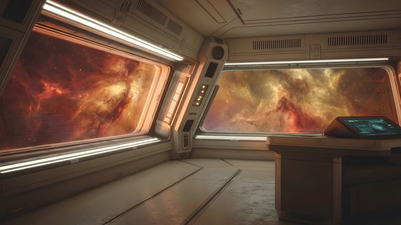 3.5 Hours of Chill Downtempo for Focus – Warm Space Station Ambience for Late-Night Work