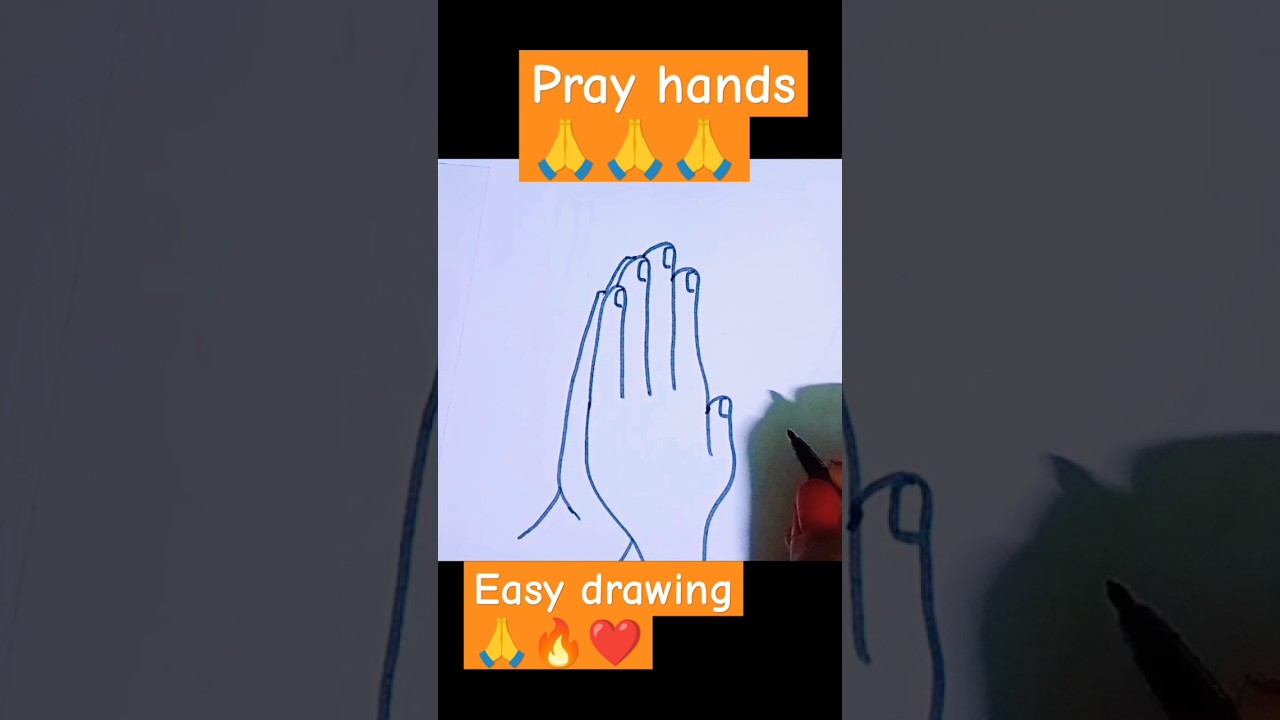 Praying hands drawing/how to draw praying hands 