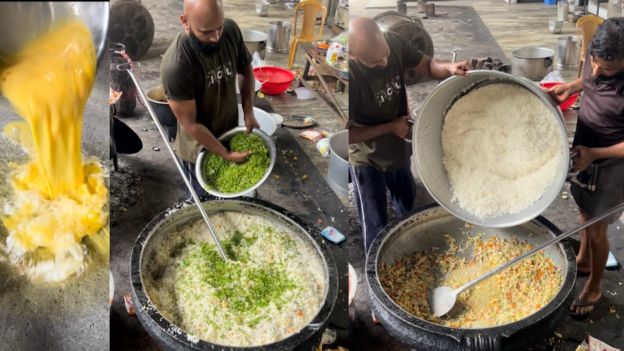 200 ആളുകൾക്കുള്ള ഫ്രൈഡ് റൈസ് ഉണ്ടാക്കി കൊടുത്തപ്പോൾ 👌😋 Simple fried rice recipe