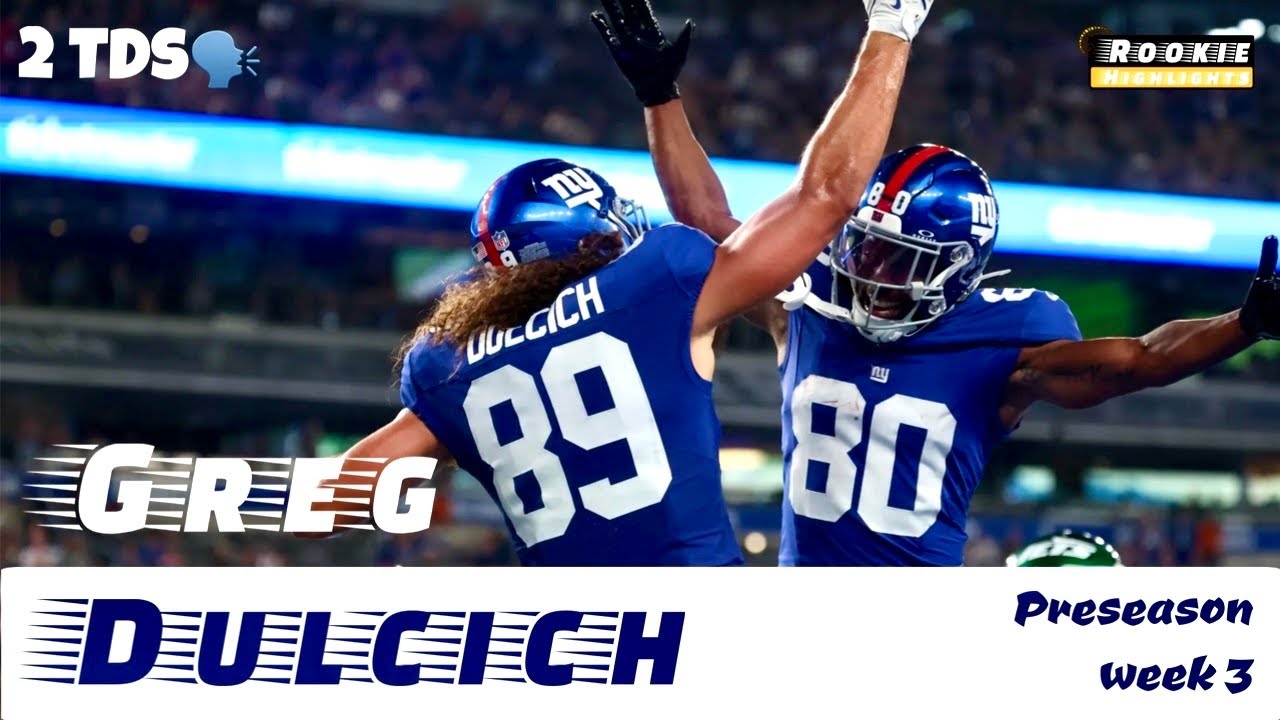 Greg Dulcich Highlights | Preseason Week 3 | NYG vs NE | ALL TOUCHES