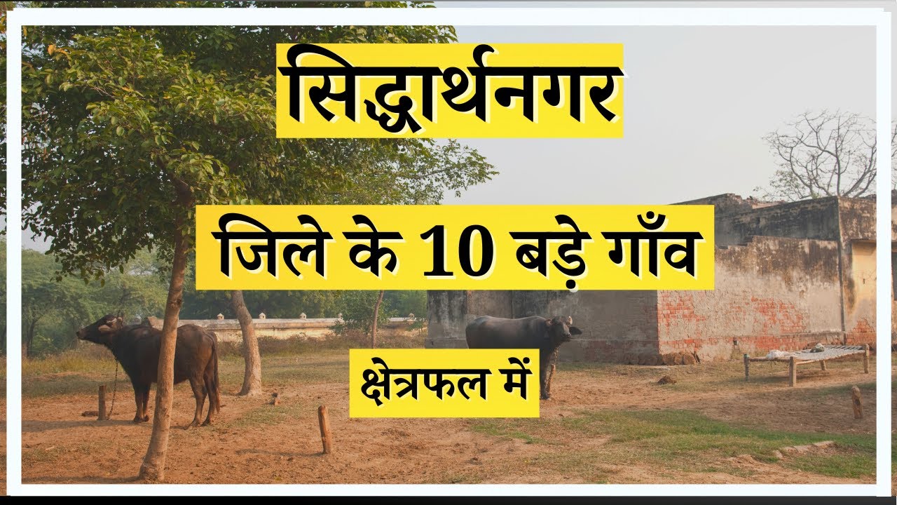 सिद्धार्थनगर जिले के 10 सबसे बड़े गाँव |Top 10 villages of Siddhartha Nagar District, Uttar Pradesh