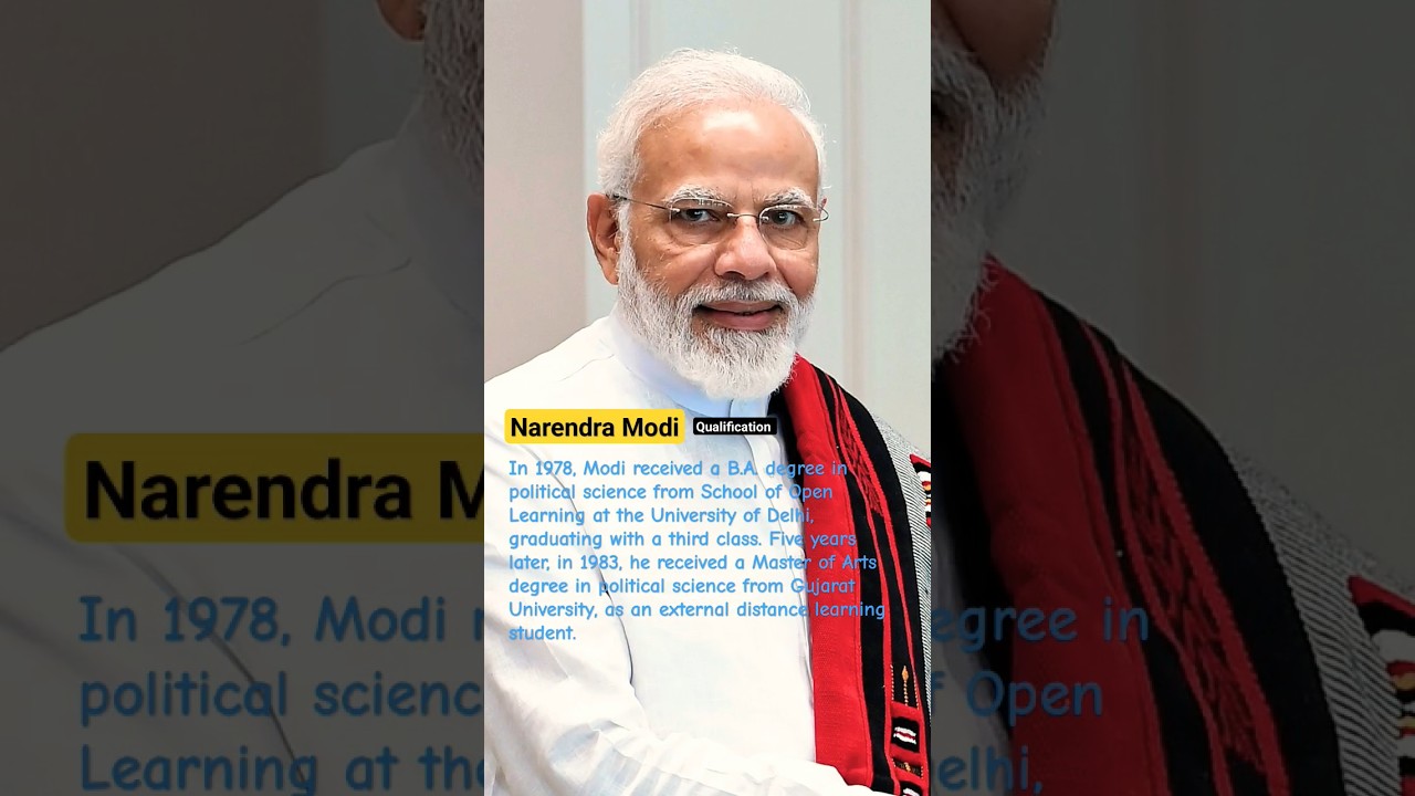 Narendra Modi | Educational Qualification| prestigious PM of India #india #pmmodi