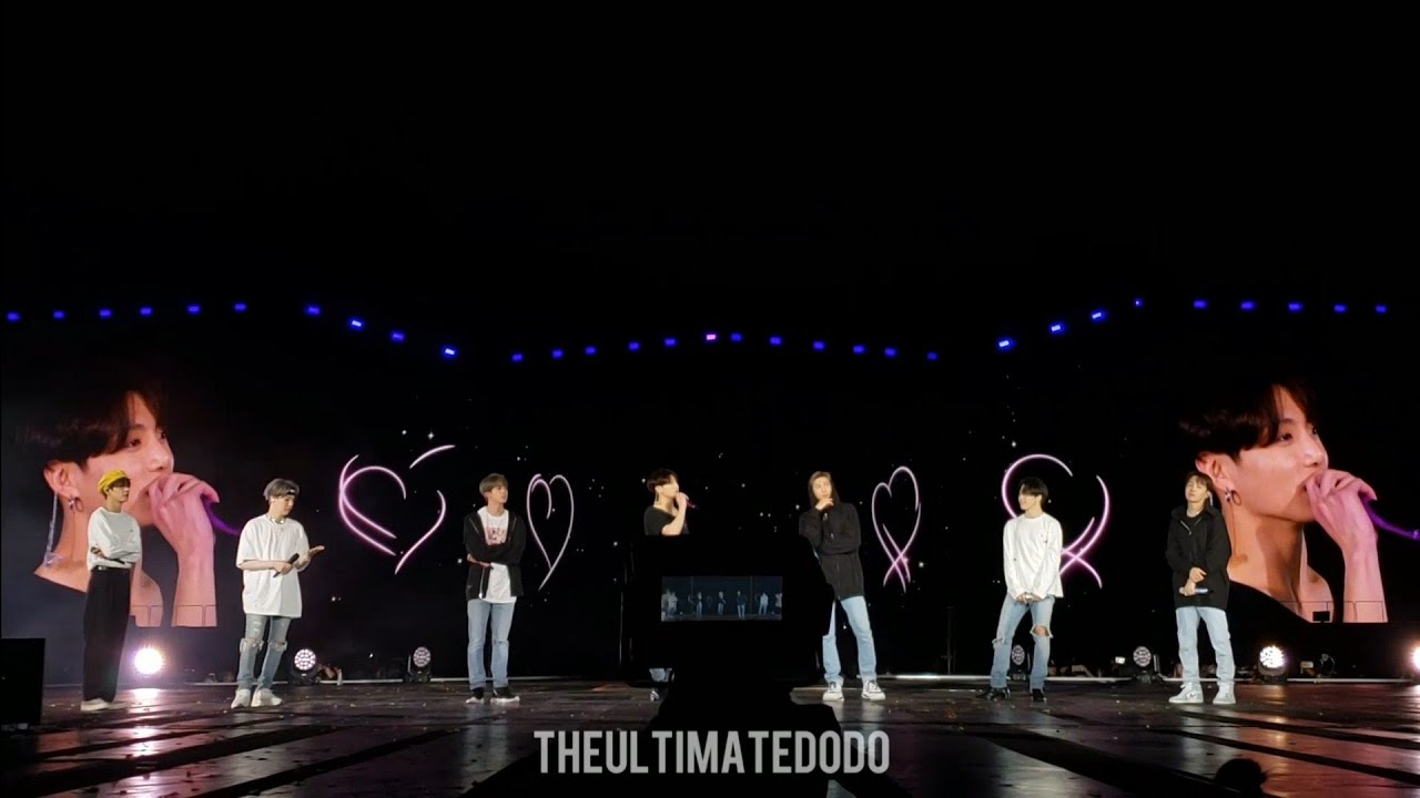 190504 Ending Ment @ BTS 방탄소년단 Speak Yourself Tour in Rose Bowl Los Angeles Concert Fancam