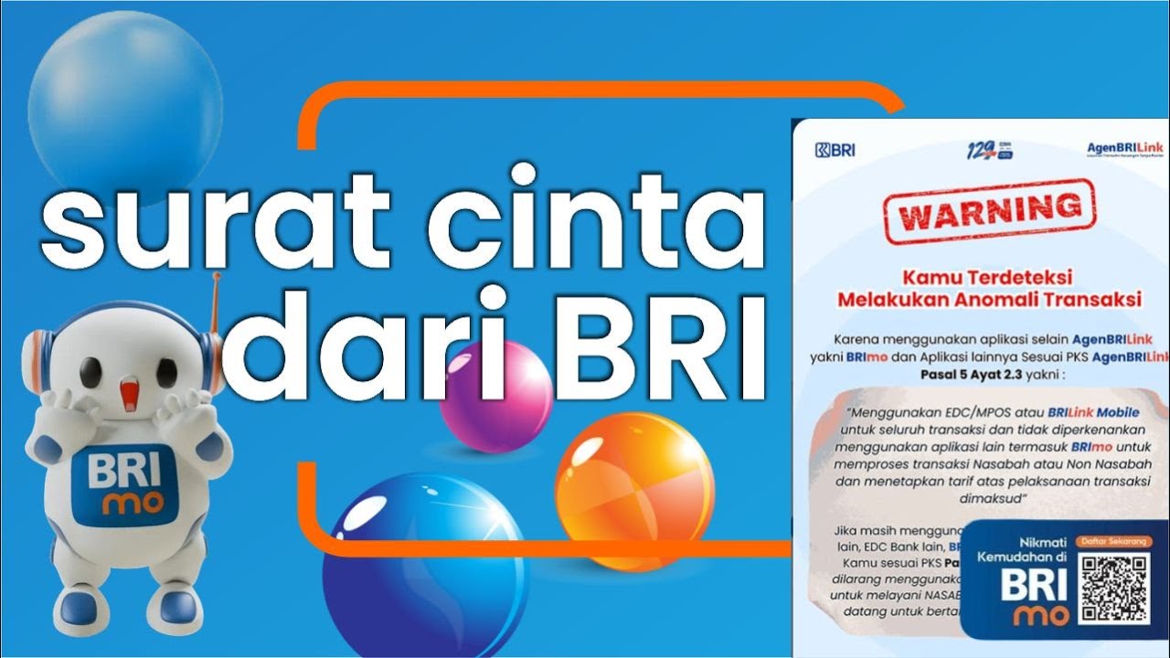 Awas dapat peringatan Anomali Transaksi dari BRI | BRILink #249